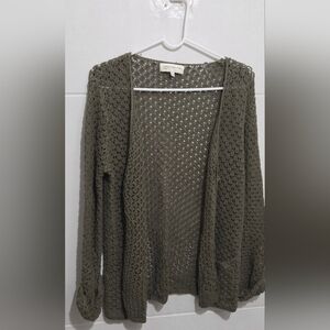 Jones New York Women’s Crocheted Cardigan Size Medium 3/4 Sleeve